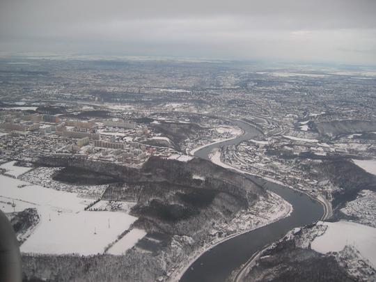 Approaching Prague by Air