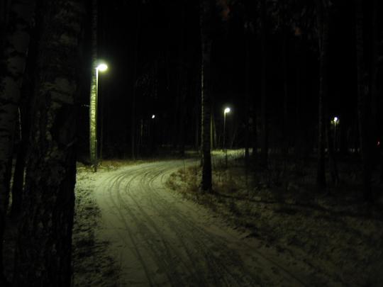 Linkoping, Snowy Walking Path